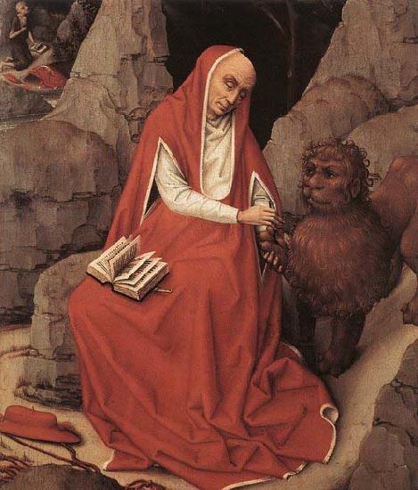 WEYDEN, Rogier van der St Jerome and the Lion oil painting image